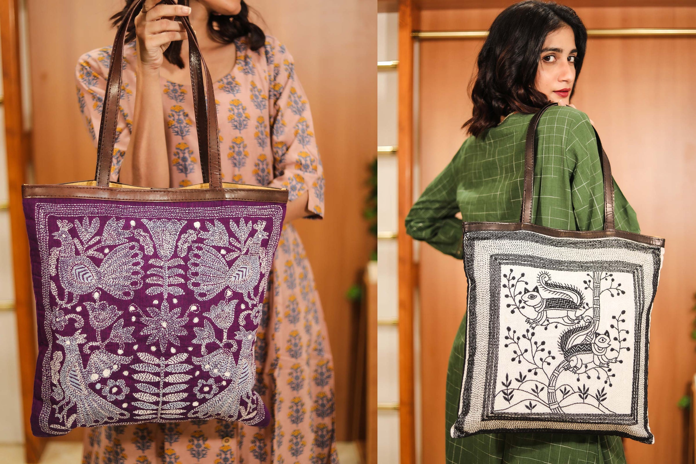 Kantha Embroidery Handbags