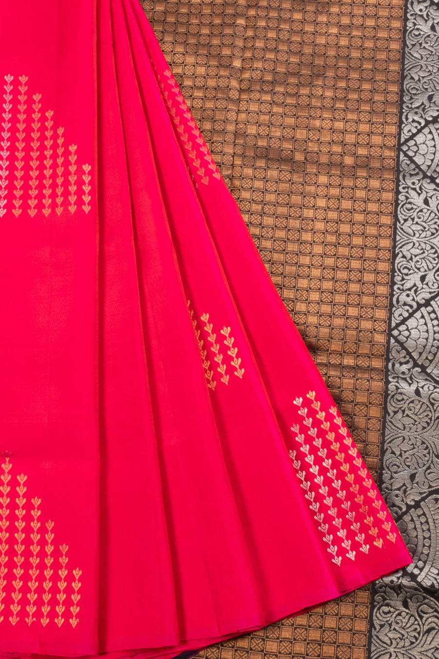Hot Red Kanjivaram Soft Silk Saree-Avishya