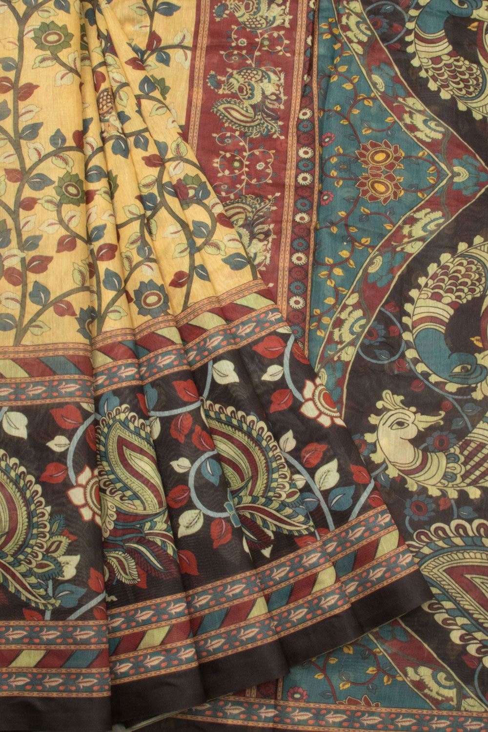 Avyukta Kalamkari Malai Cotton Saree