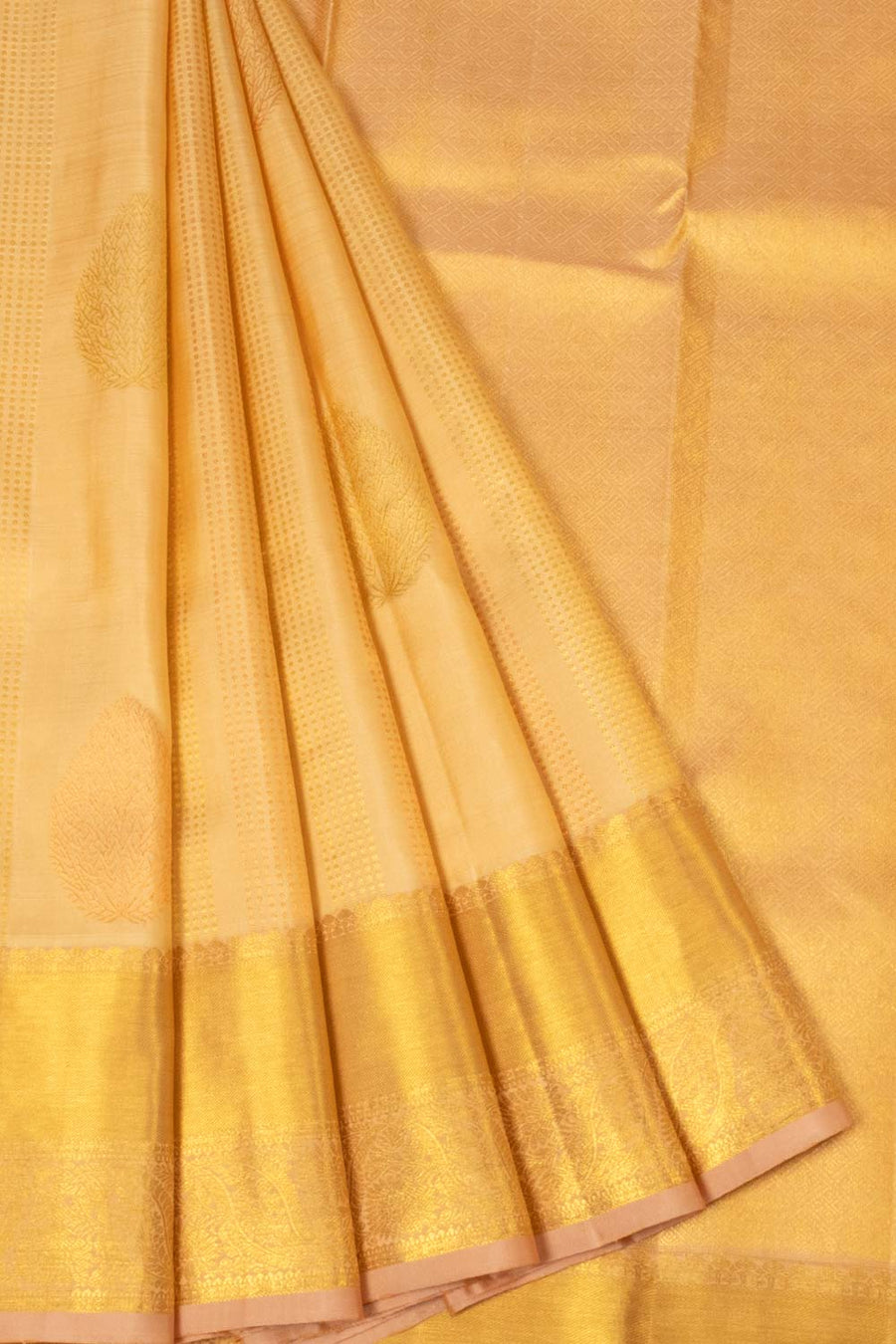 Gold Handloom Kanjivaram Silk Saree - Avishya