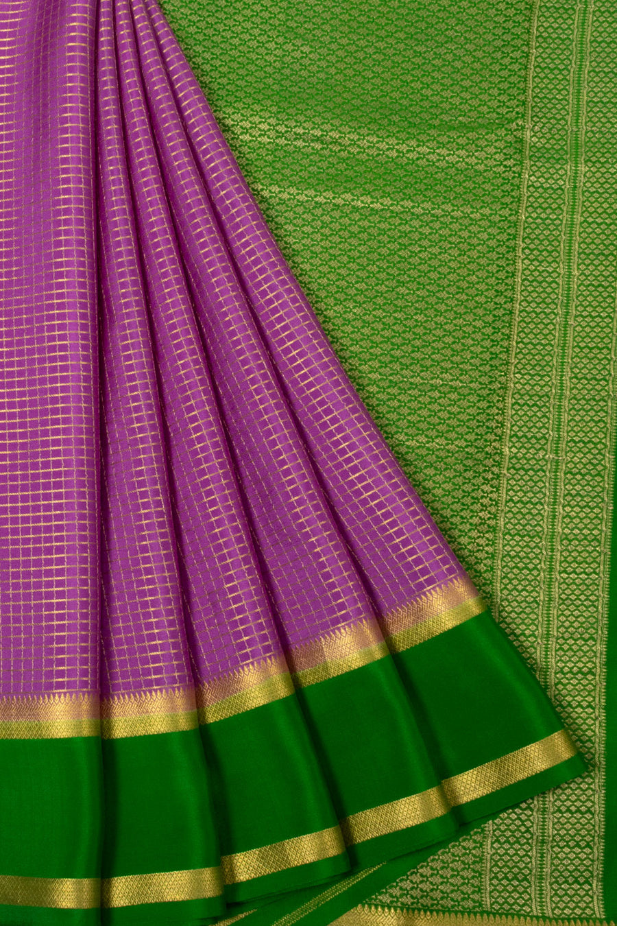 Purple Mysore Crepe Silk Saree - Avishya
