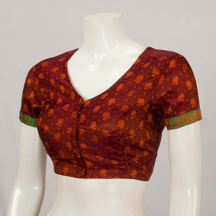 Maroon Handcrafted Banarasi Silk Blouse - Avishya