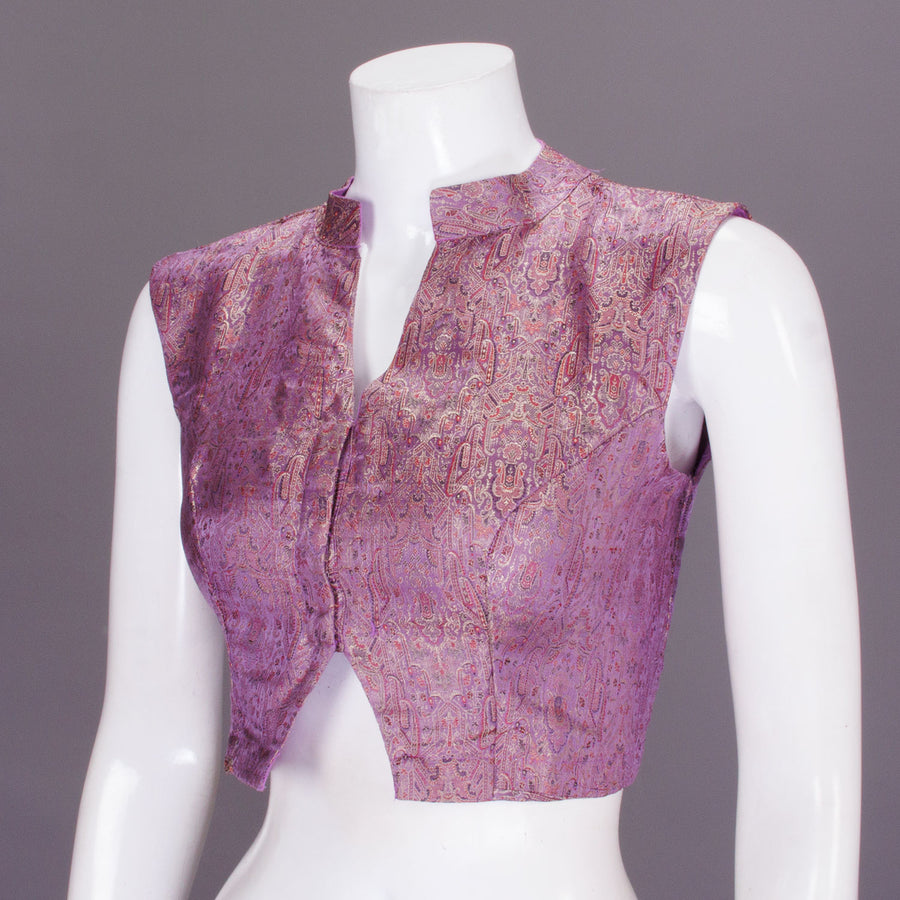 Violet Handcrafted Banarasi Silk Blouse - Avishya