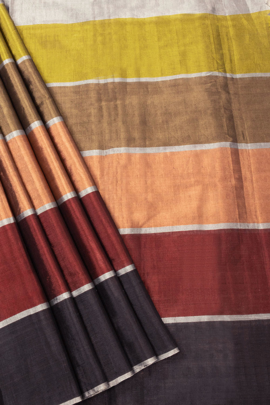 Multicolour  Handwoven Chanderi Silk Cotton Saree - Avishya
