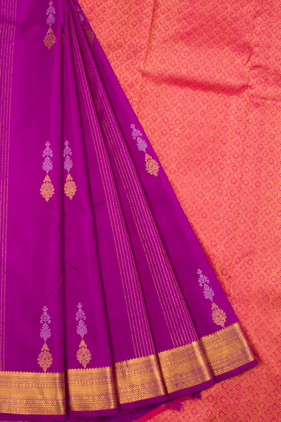 Persian Luxury Purple Handloom Kanjivaram silk saree  - Avishya