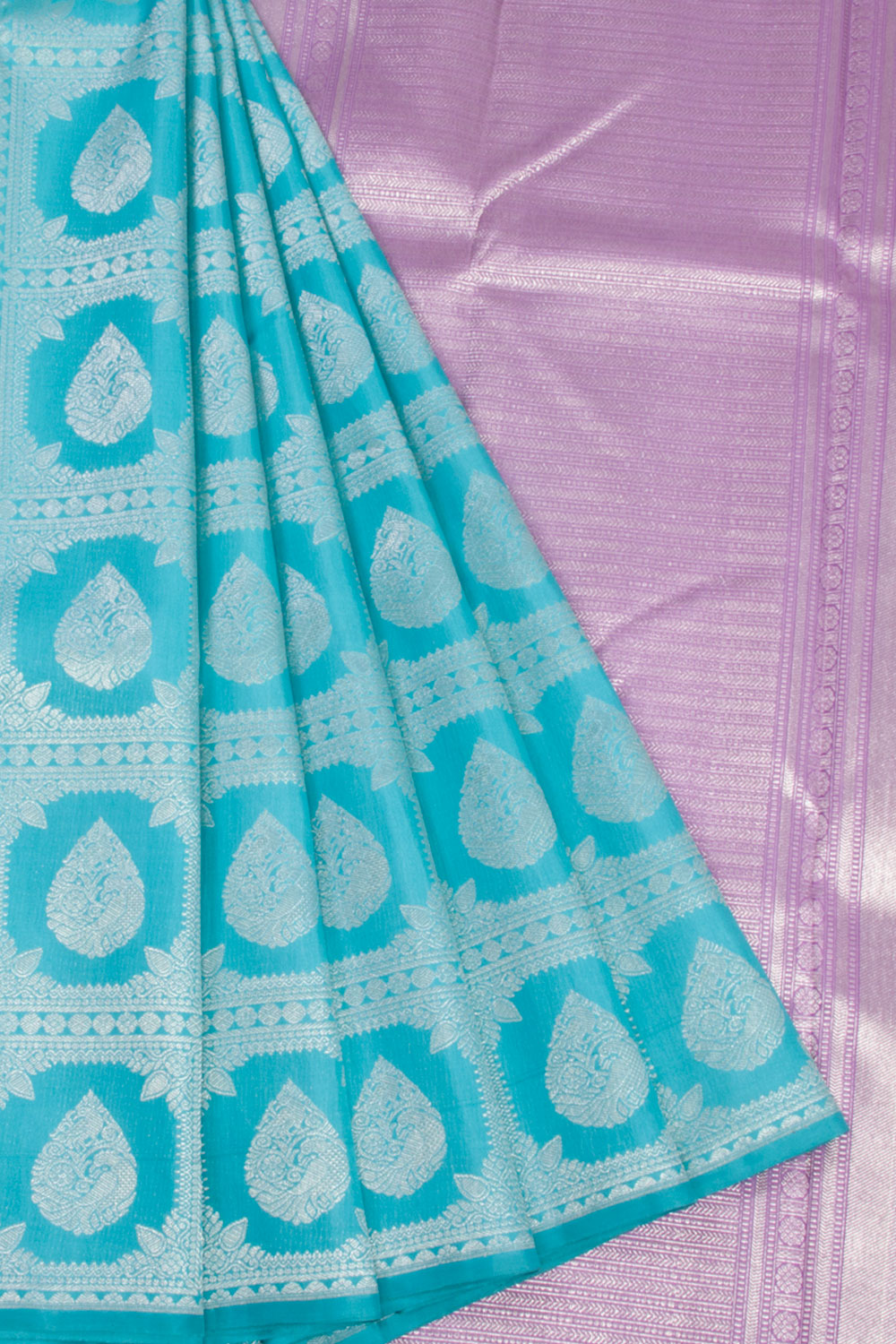 Blue Bridal Handloom Kanjivaram Silk Saree 10069113