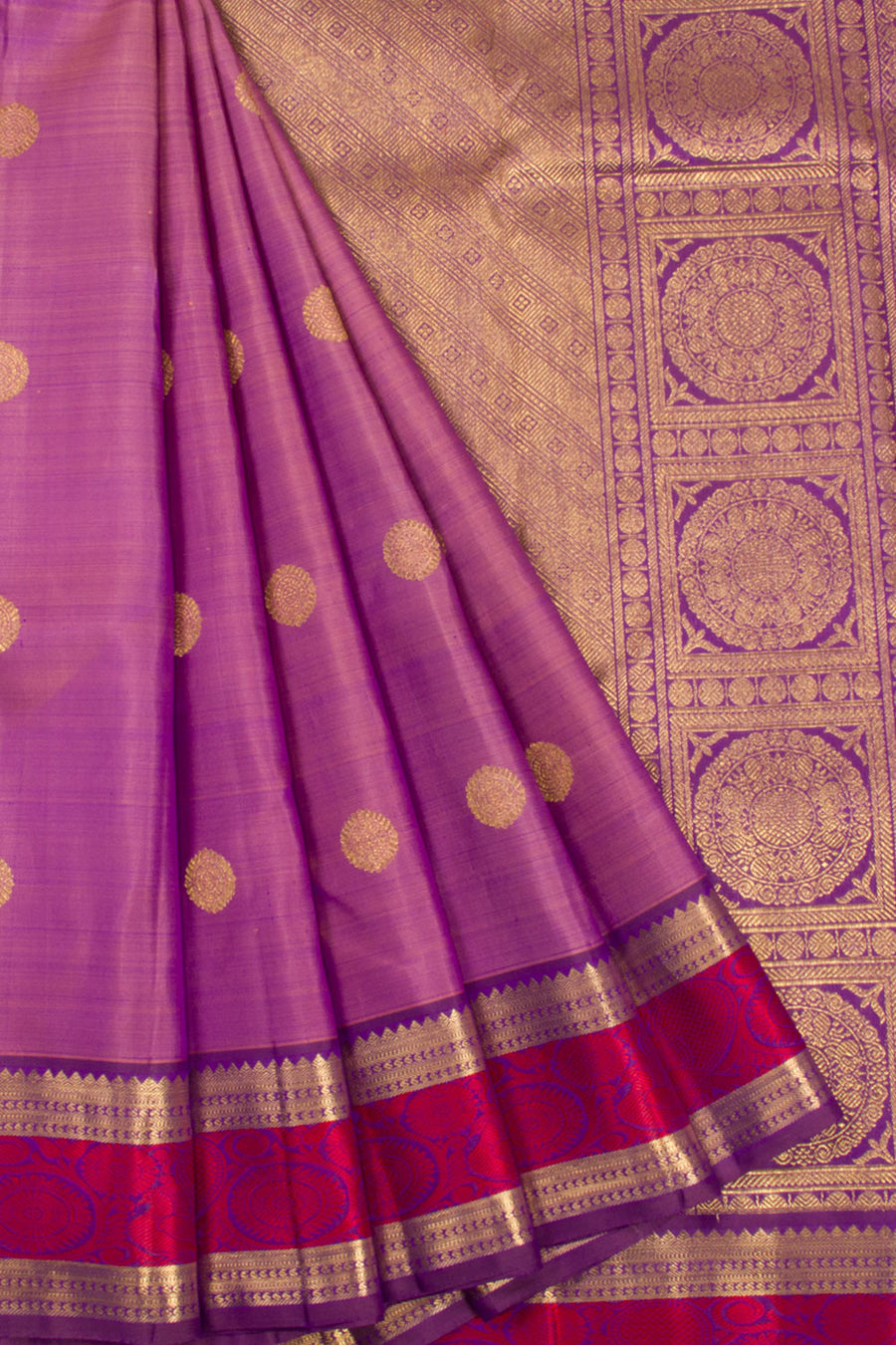Purple Handloom Bridal Kanjivaram silk saree 10069128 - Avishya