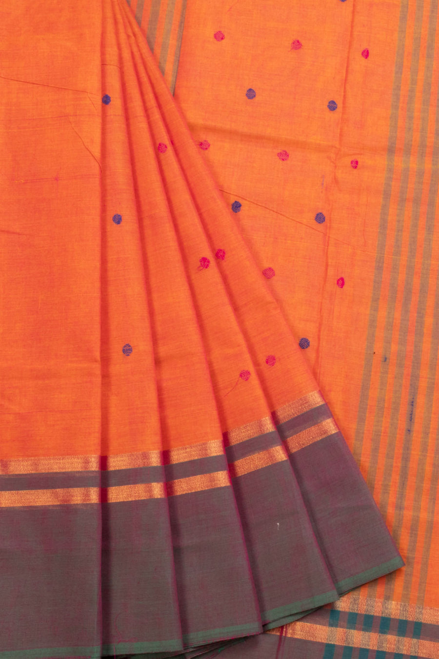 Dual Tone Pink Handloom Chettinad Cotton Saree 10070051  - Avishya