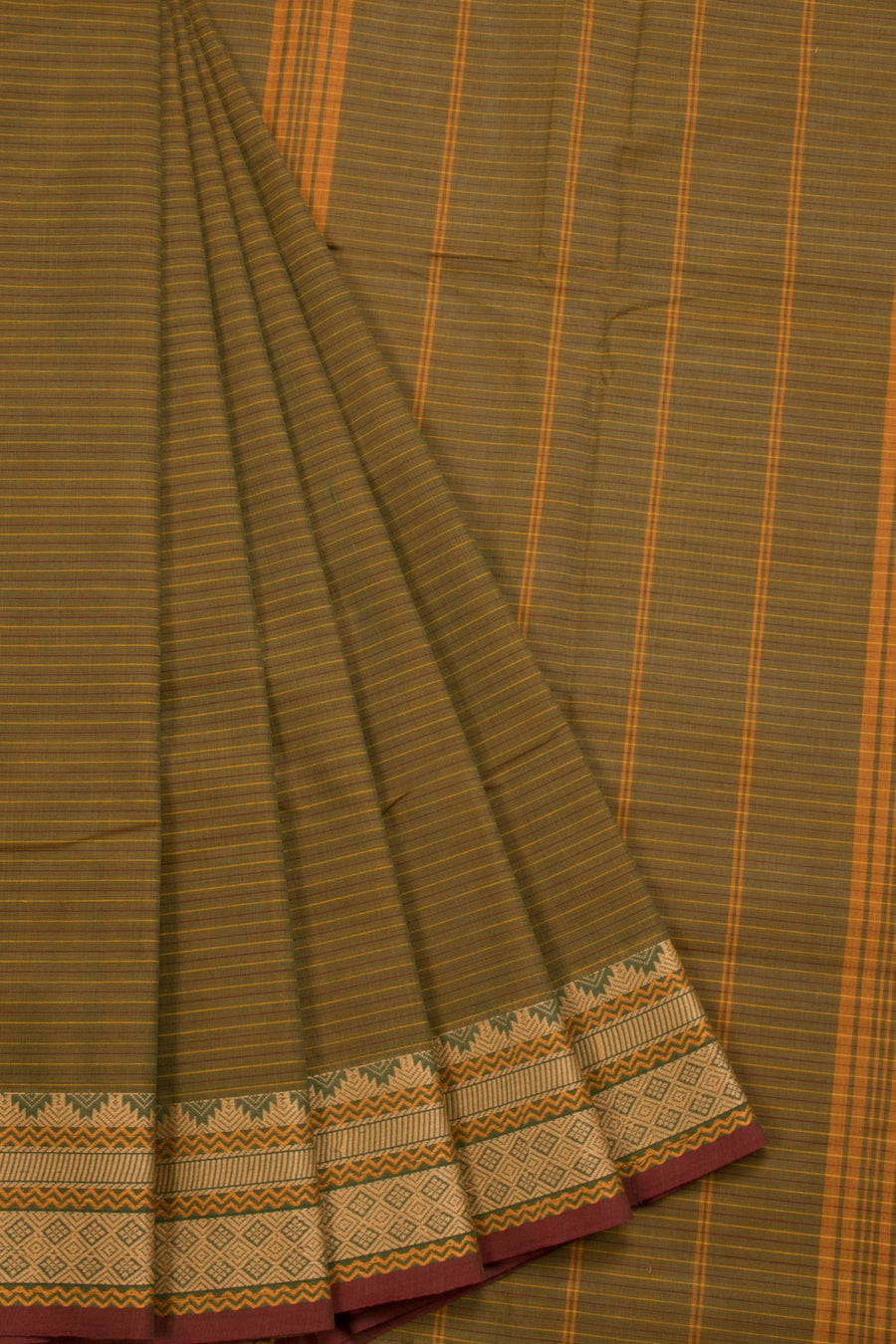 Green Handloom Chettinad Cotton Saree 10070078 - Avishya