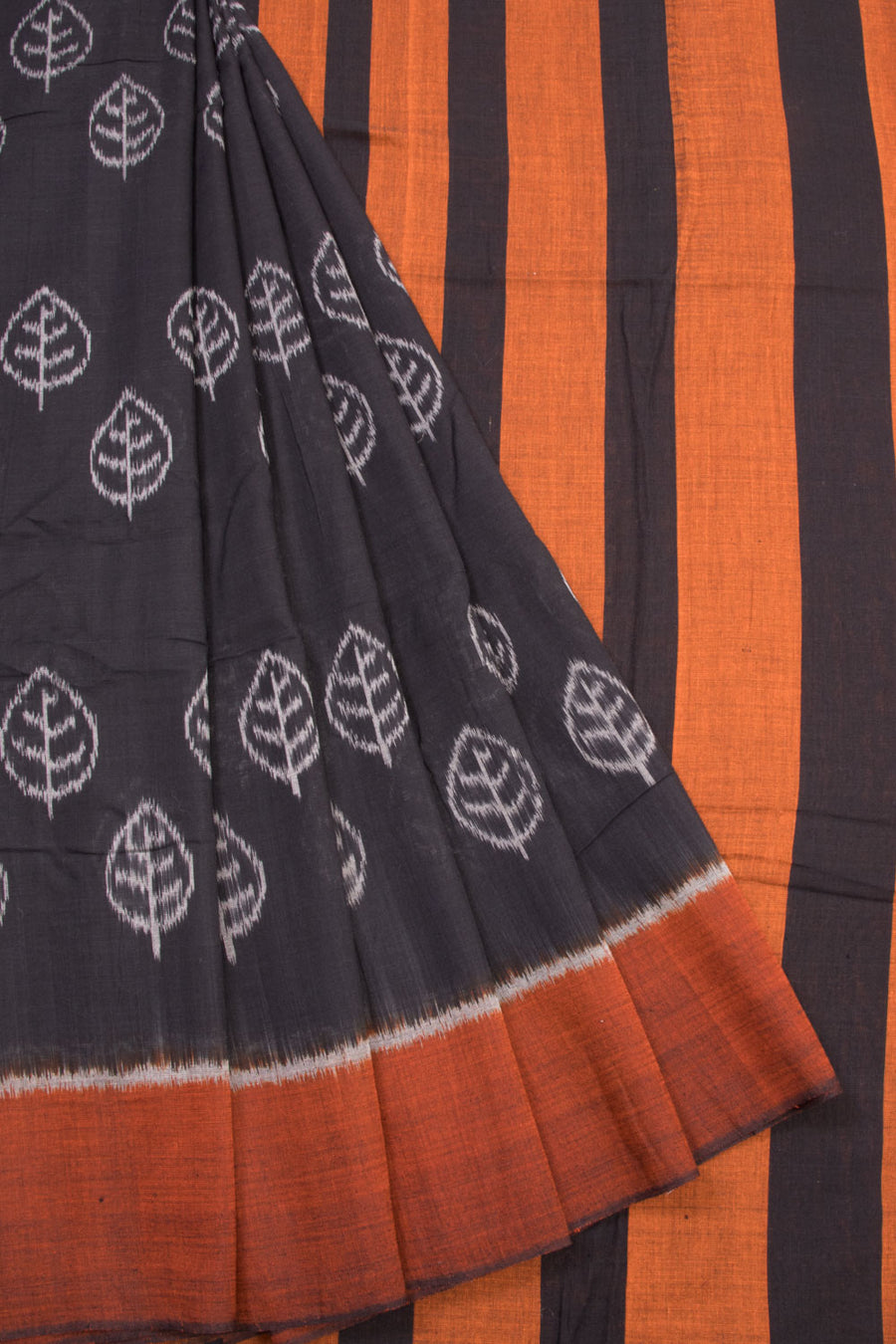 Black Maniabandha Odisha Ikat Cotton Saree