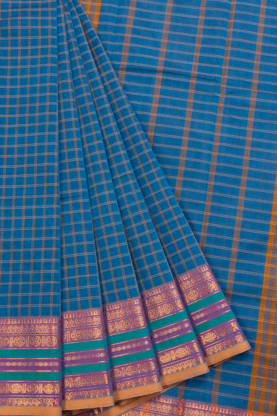 Green Handloom Chettinad Cotton Saree 10070011 - Avishya