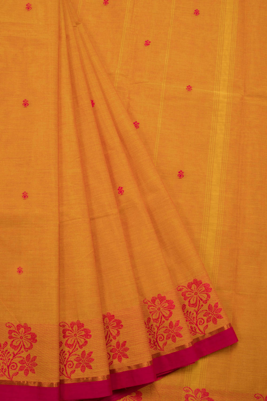 Sunset Yellow Handloom Kanchi Cotton 10070019 - Avishya