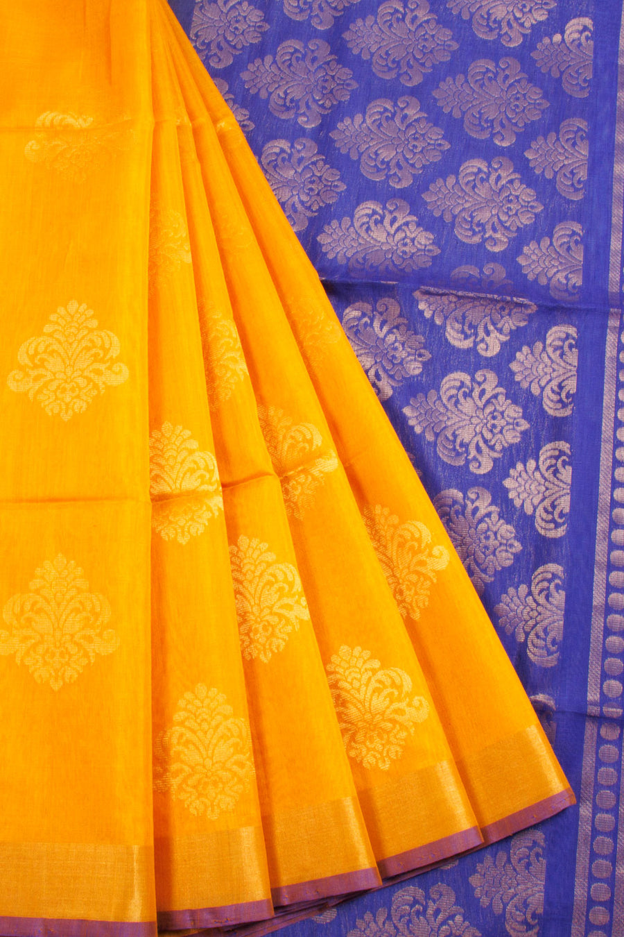 Yellow Handloom Kovai Silk Cotton Saree 10069040 - Avishya