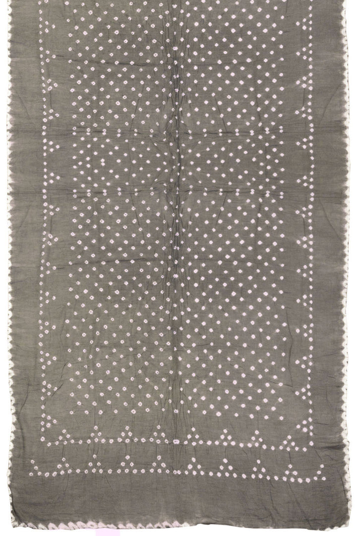 Grey Bandhani Cotton 3-Piece Salwar Suit Material - Avishya
