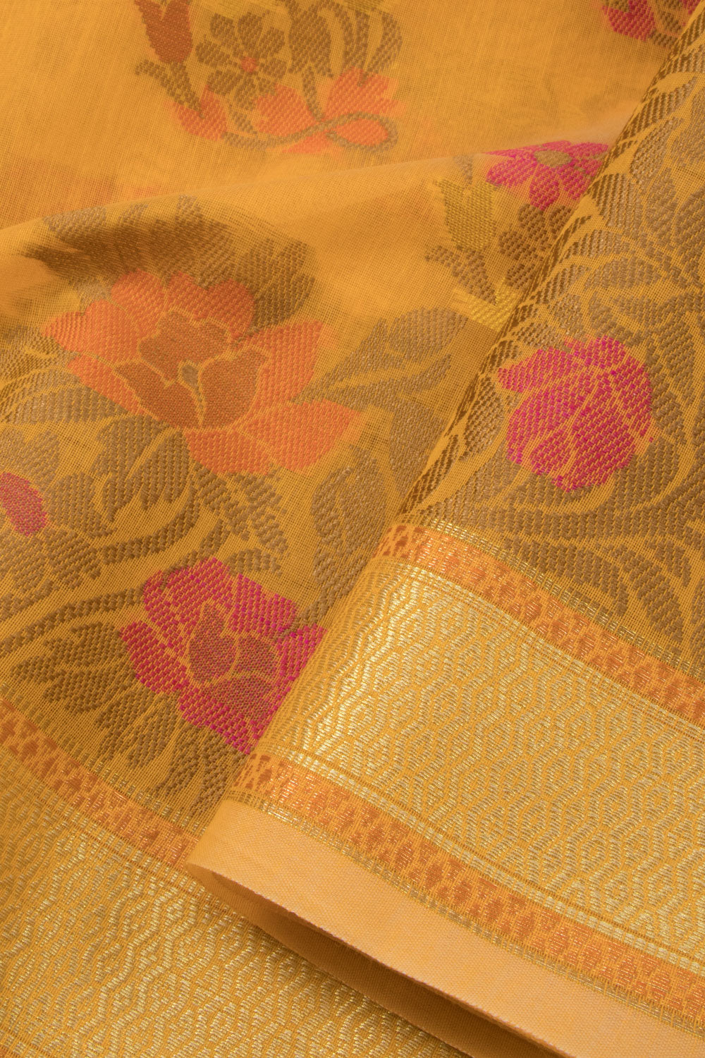 Sandal Handloom Banarasi Blended Cotton Saree - Avishya