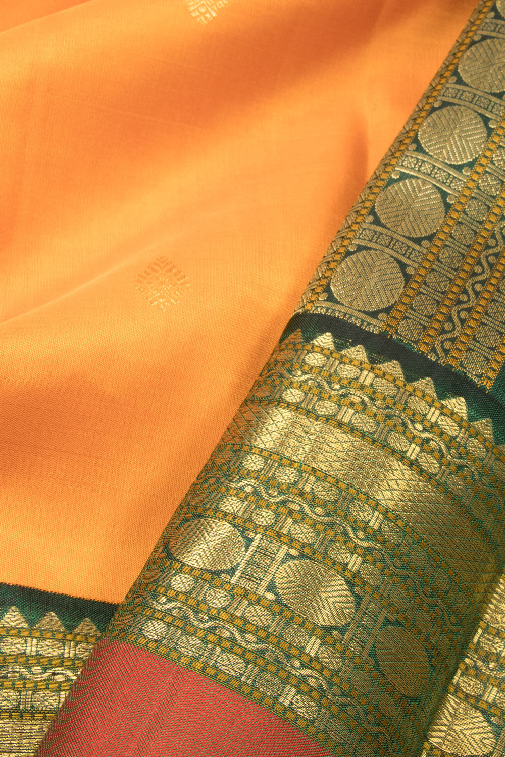 Mango Yellow Bridal Handloom Kanjivaram Silk Saree - Avishya