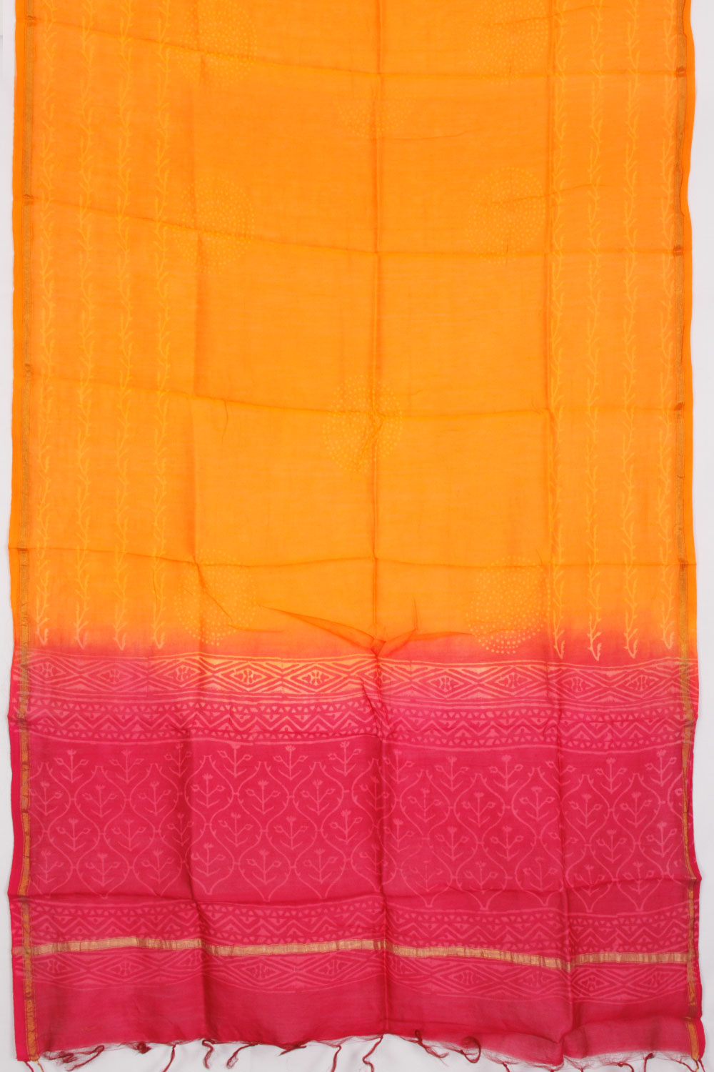 Pink Hand Block Printed Cotton 3-Piece Salwar Suit Material-Avishya