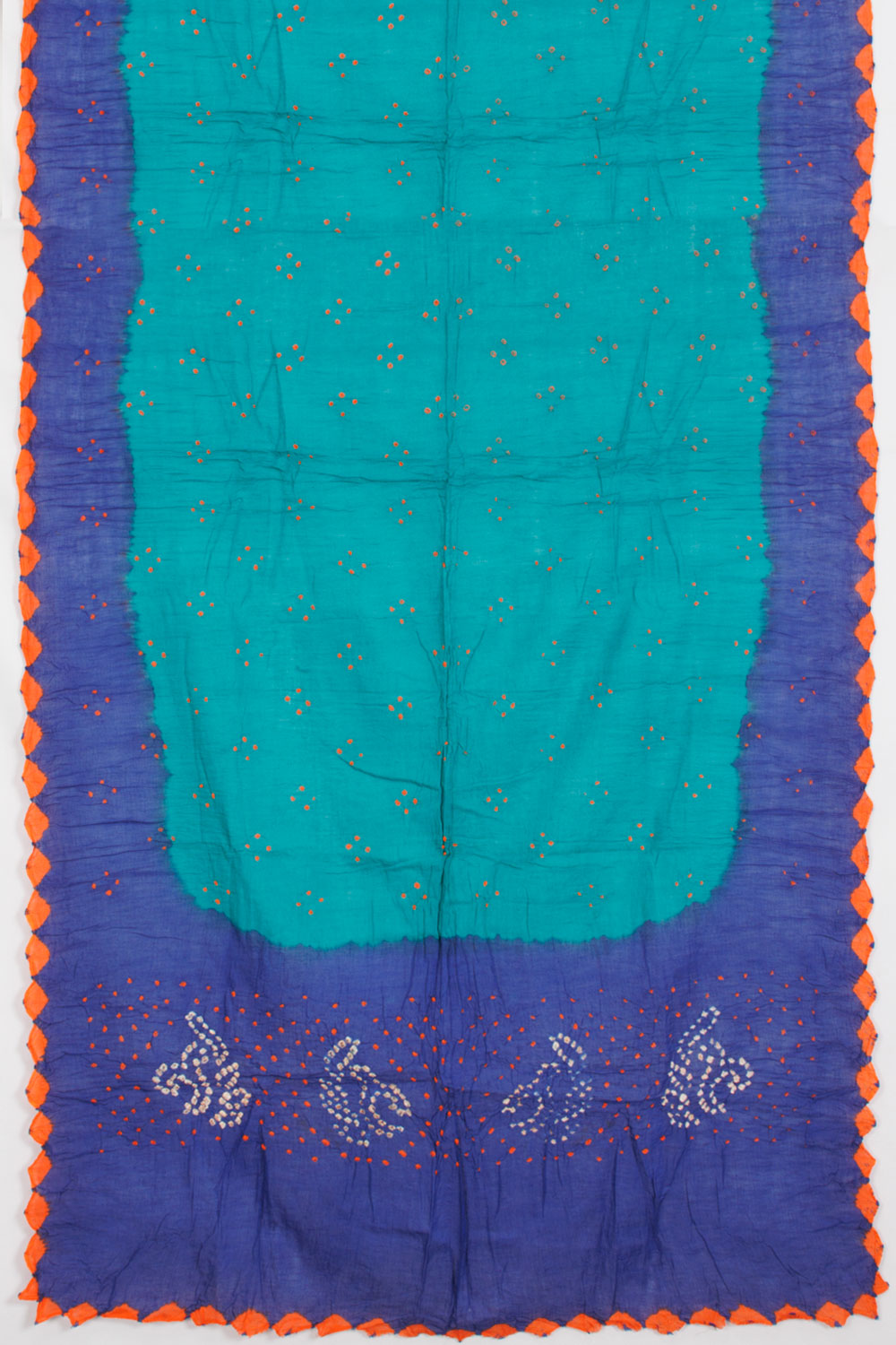 Blue Hand Block Printed Cotton 3-Piece Salwar Suit Material-Avishya