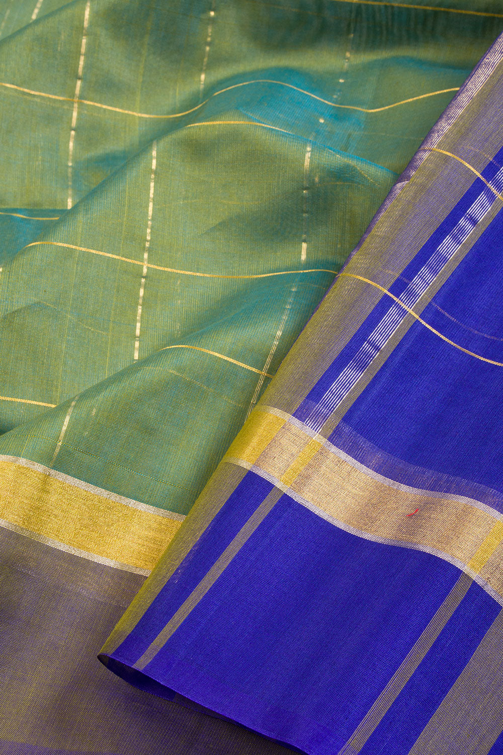 Green Handloom Kovai Silk Cotton Saree 10069047 - Avishya