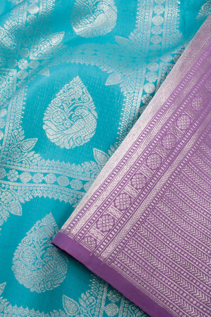 Blue Bridal Handloom Kanjivaram Silk Saree 10069113