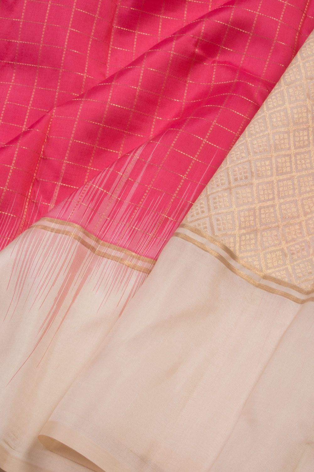 Pink Handloom Kanjivaram Silk Saree 10069153 - Avishya