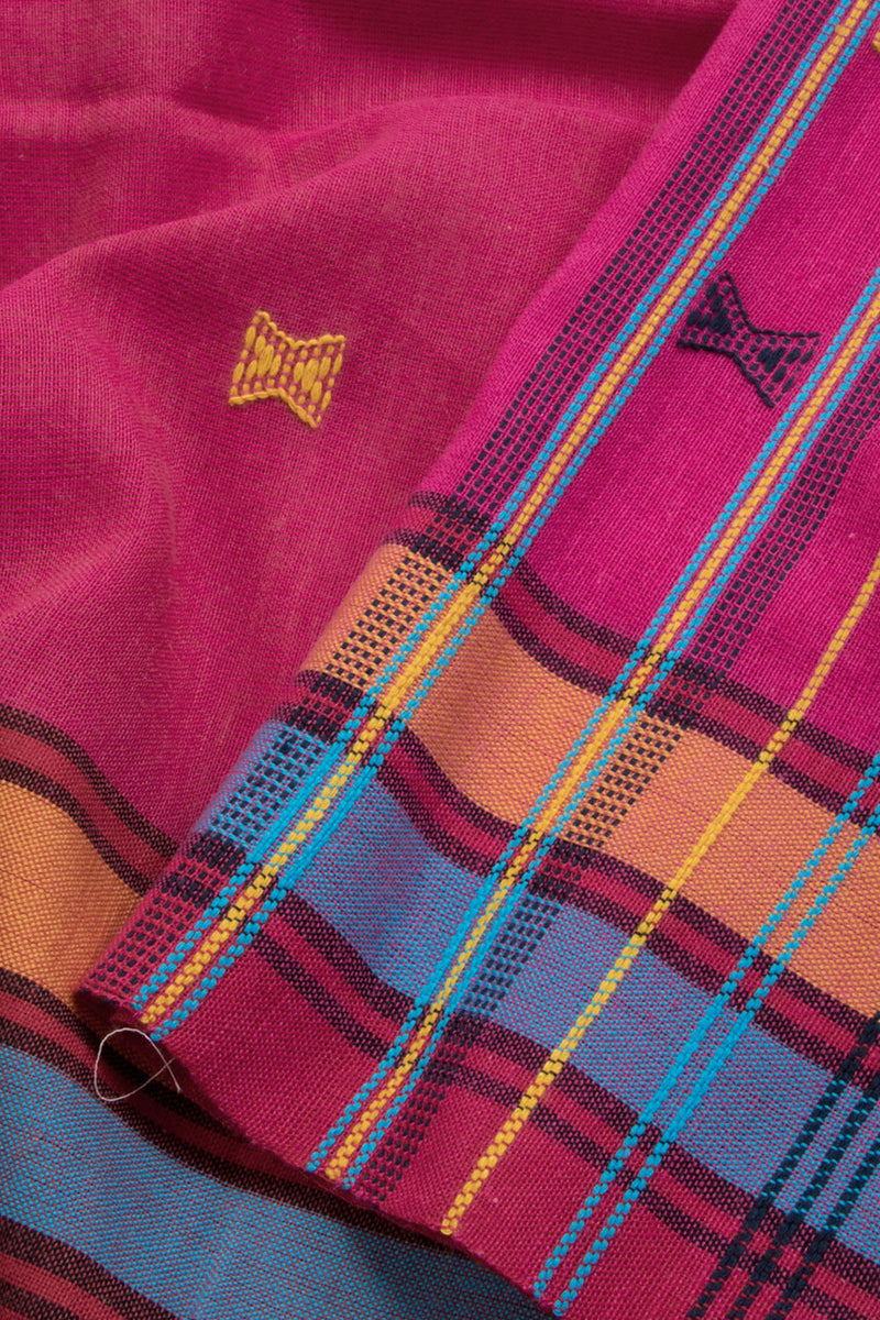 Hawa Hawai Handloom Pure Mul Cotton Saree Bold Red main image 0