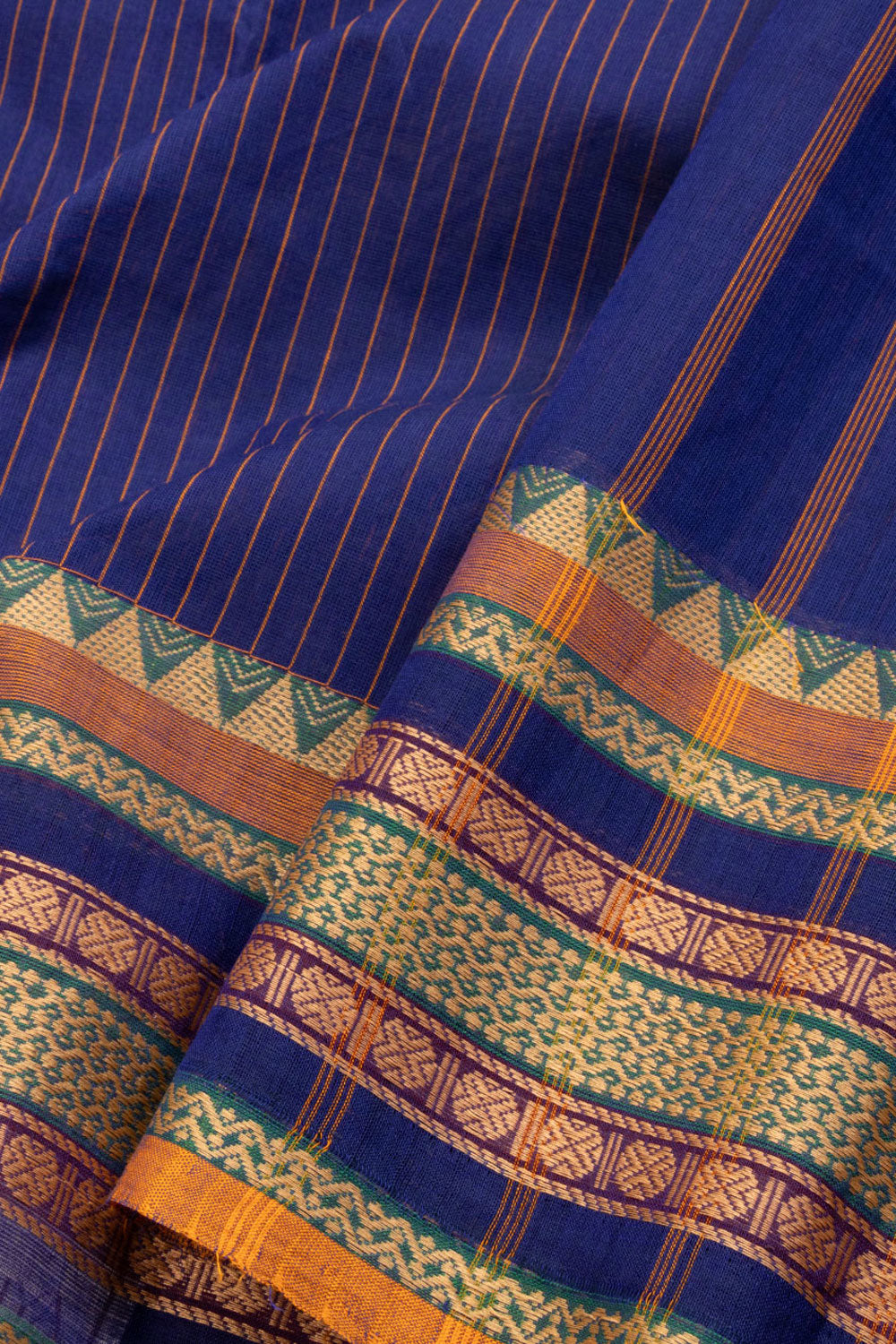 Blue Handloom Chettinad Cotton Saree 10070041 - Avishya