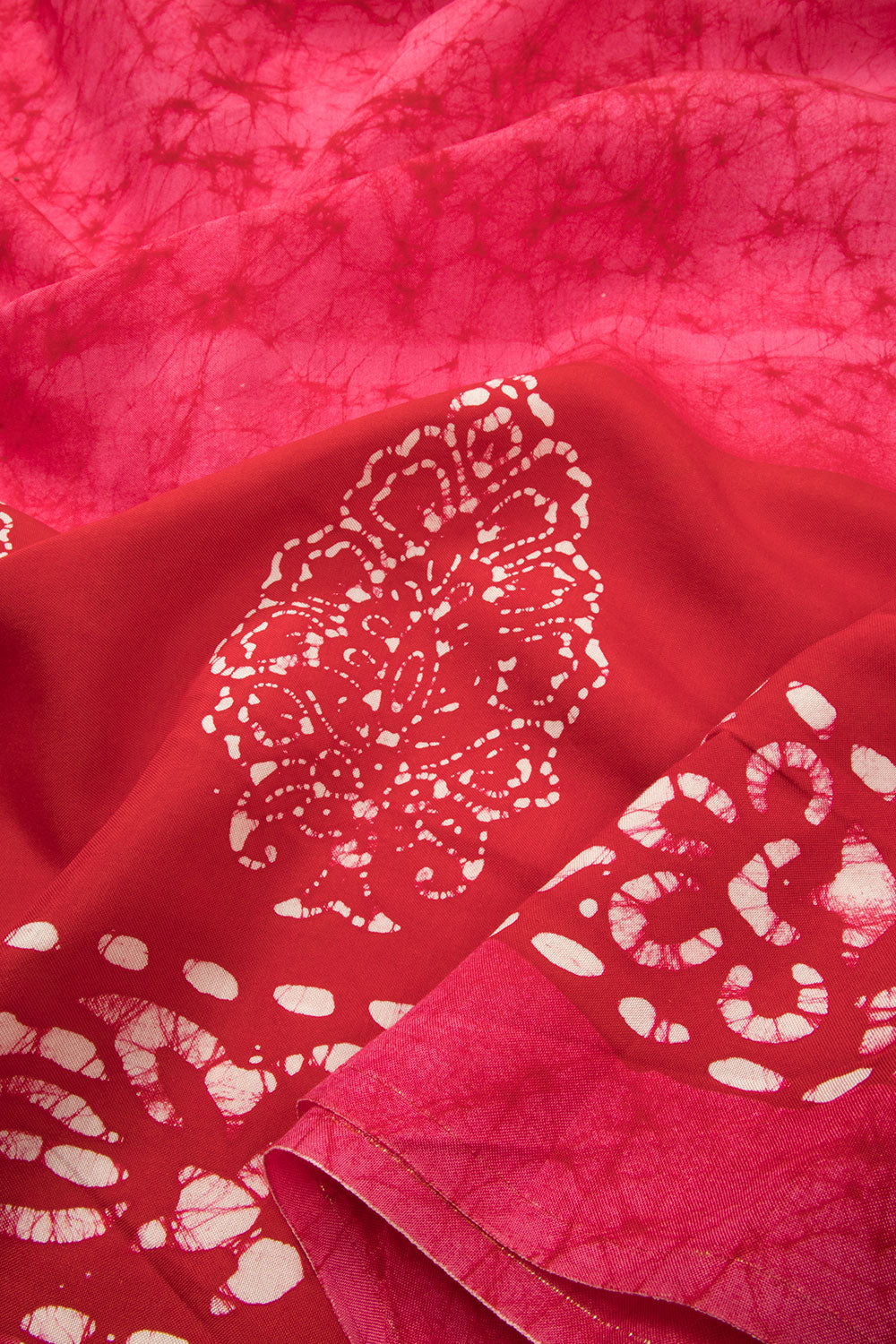 Pink Batik  Muslin Silk Saree - Avishya