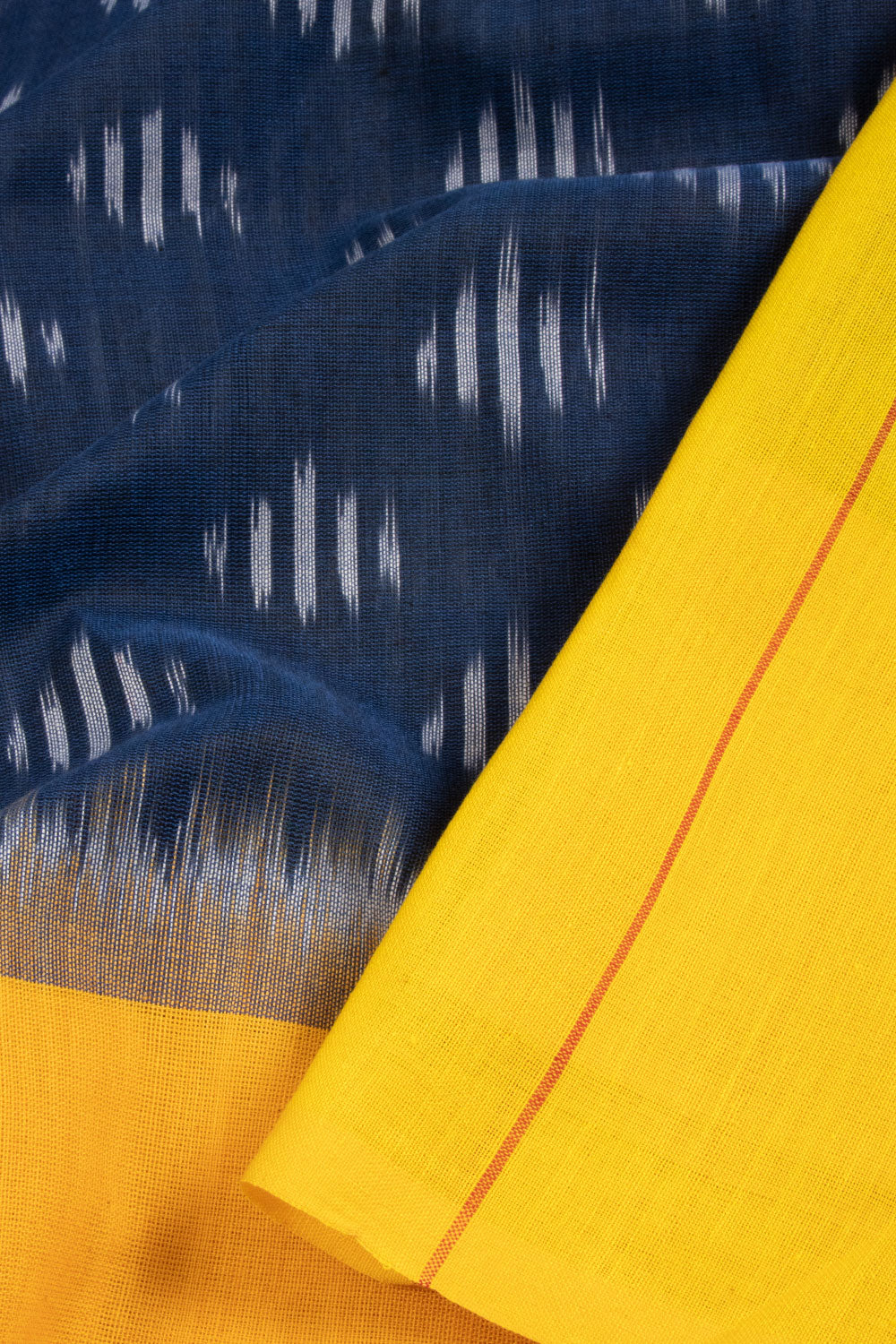 Blue Handloom Pochampally Ikat Cotton Saree 10068752 - Avishya