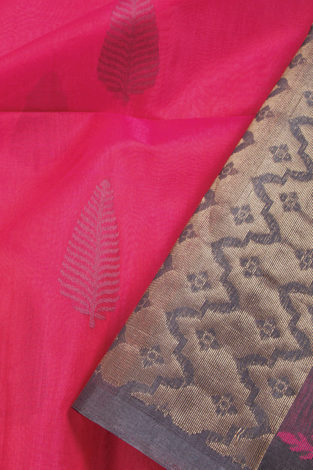 Pink Handloom Kovai Silk Cotton Saree 10069039 - Avishya