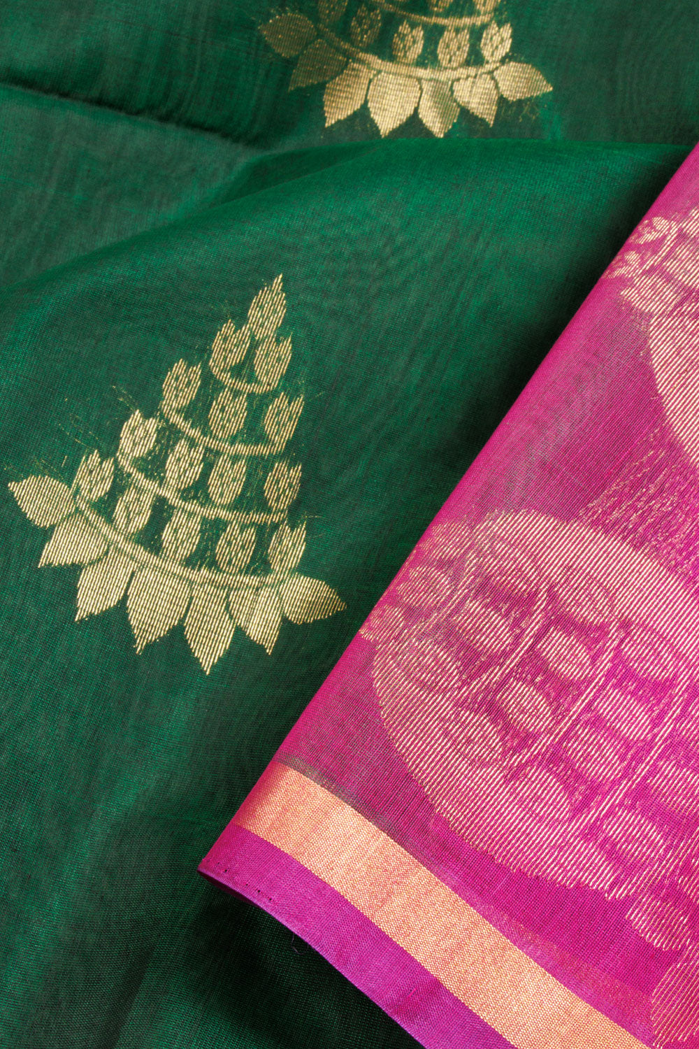 Green Handloom Kovai Silk Cotton Saree 10069033 - Avishya