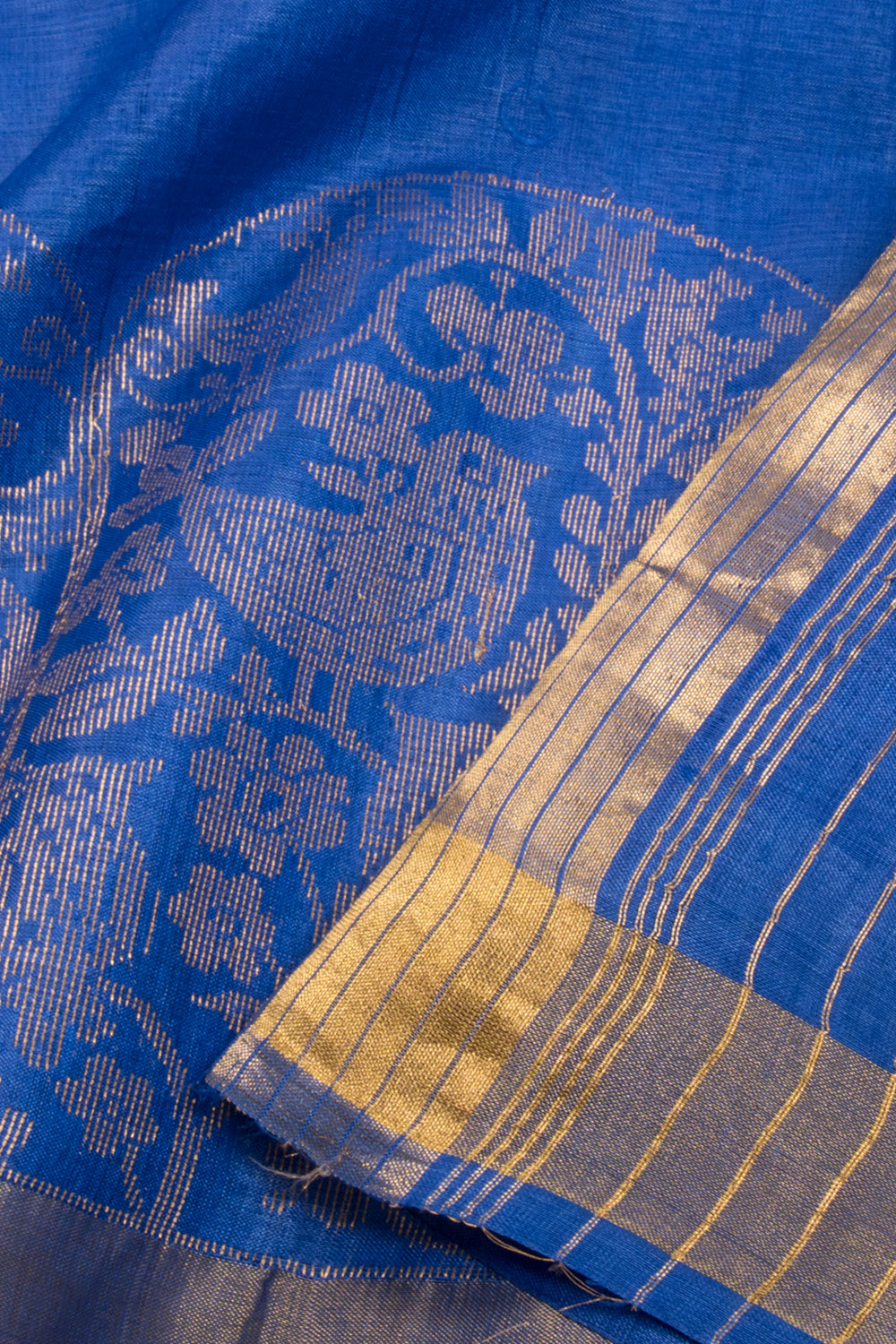 Blue Chhattisgarh Tussar Silk Saree 10068813 - Avishya