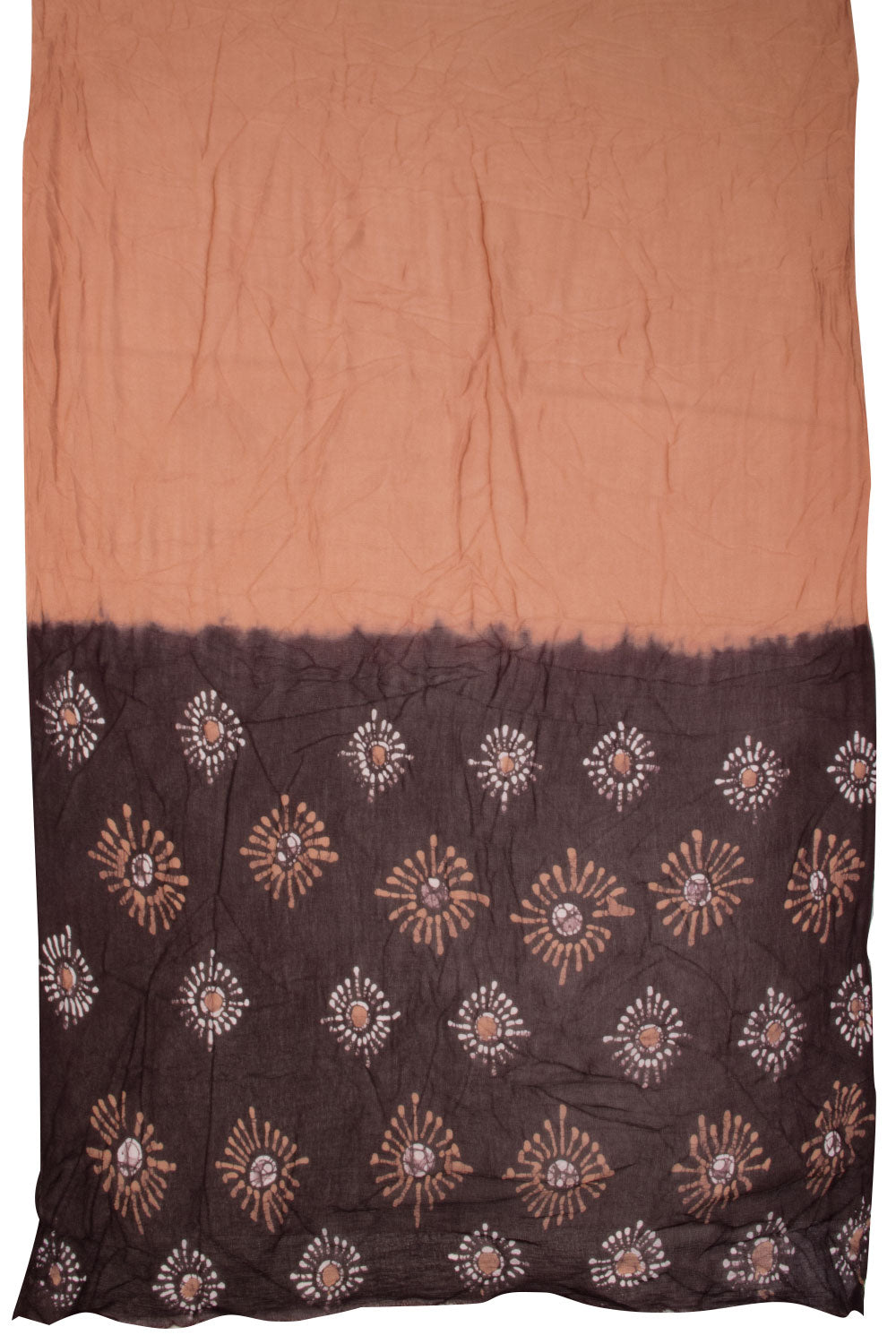 Chocolate Brown Batik Cotton 3-Piece Salwar Suit Material -Avishya