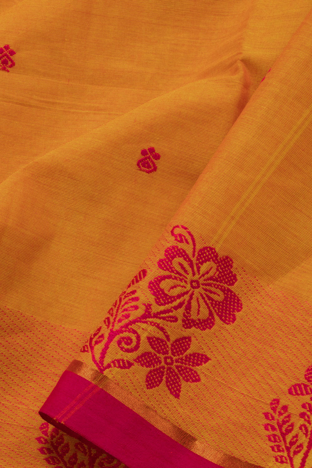 Sunset Yellow Handloom Kanchi Cotton 10070019 - Avishya