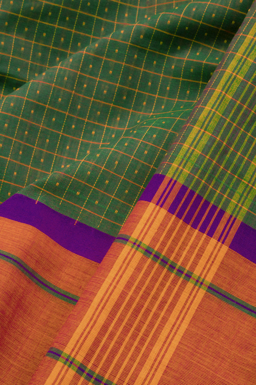 Green Handloom Kanchi Cotton 10069987 - Avishya