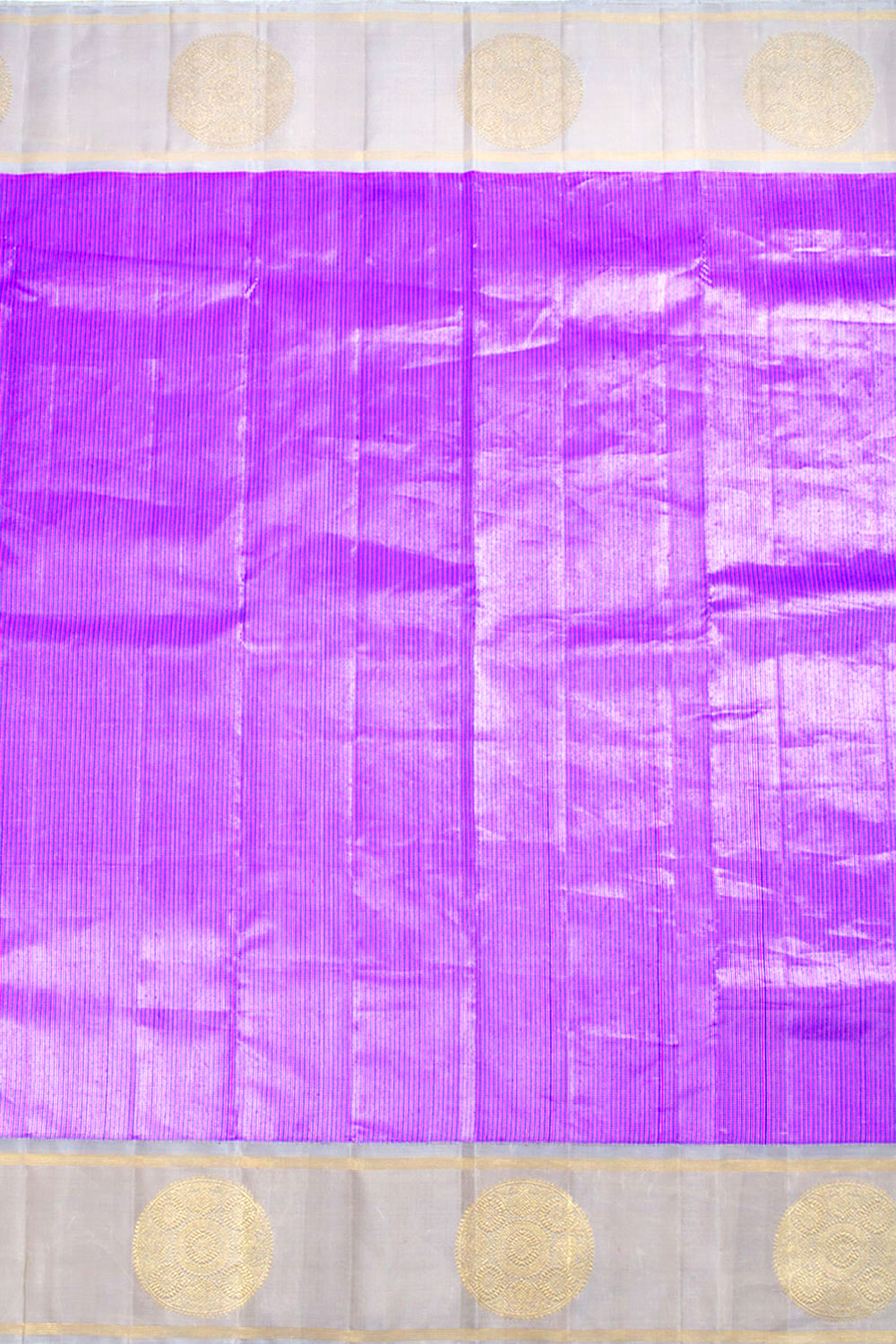 Magenta & Purple Pure Zari Kanjivaram Tissue Silk Saree 10062477