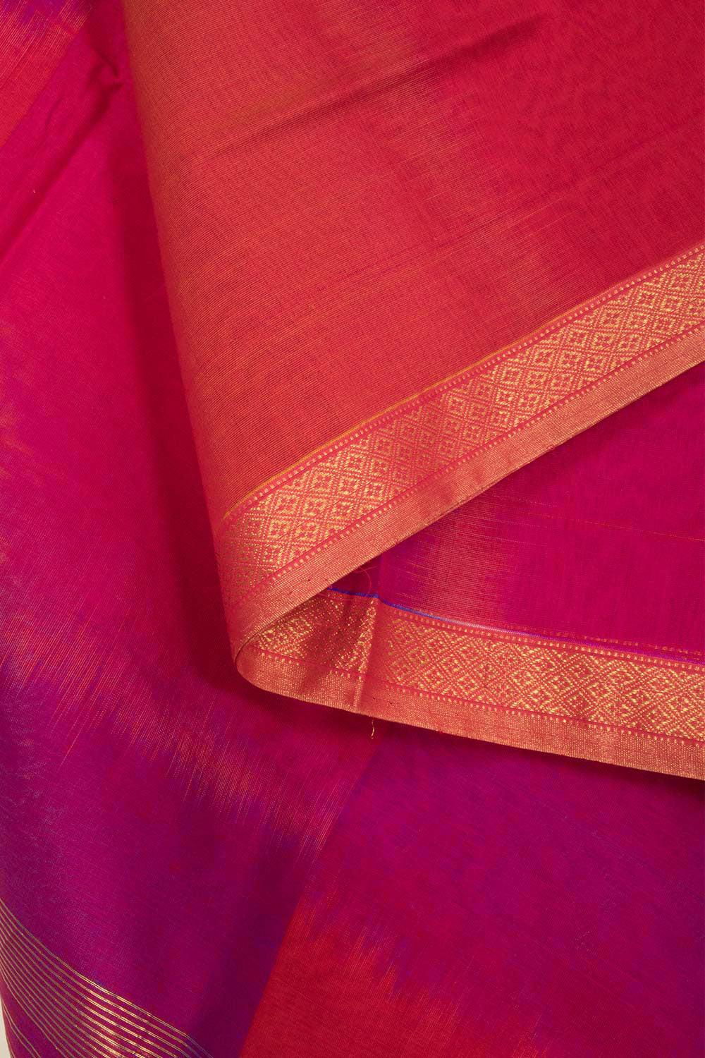 Pink Handloom Maheshwari Silk Cotton Dupatta 10062942