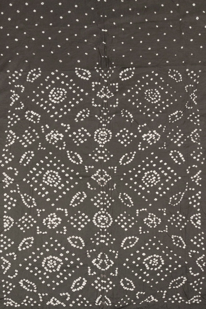Black Bandhani Cotton 3-Piece Salwar Suit Material - Avishya