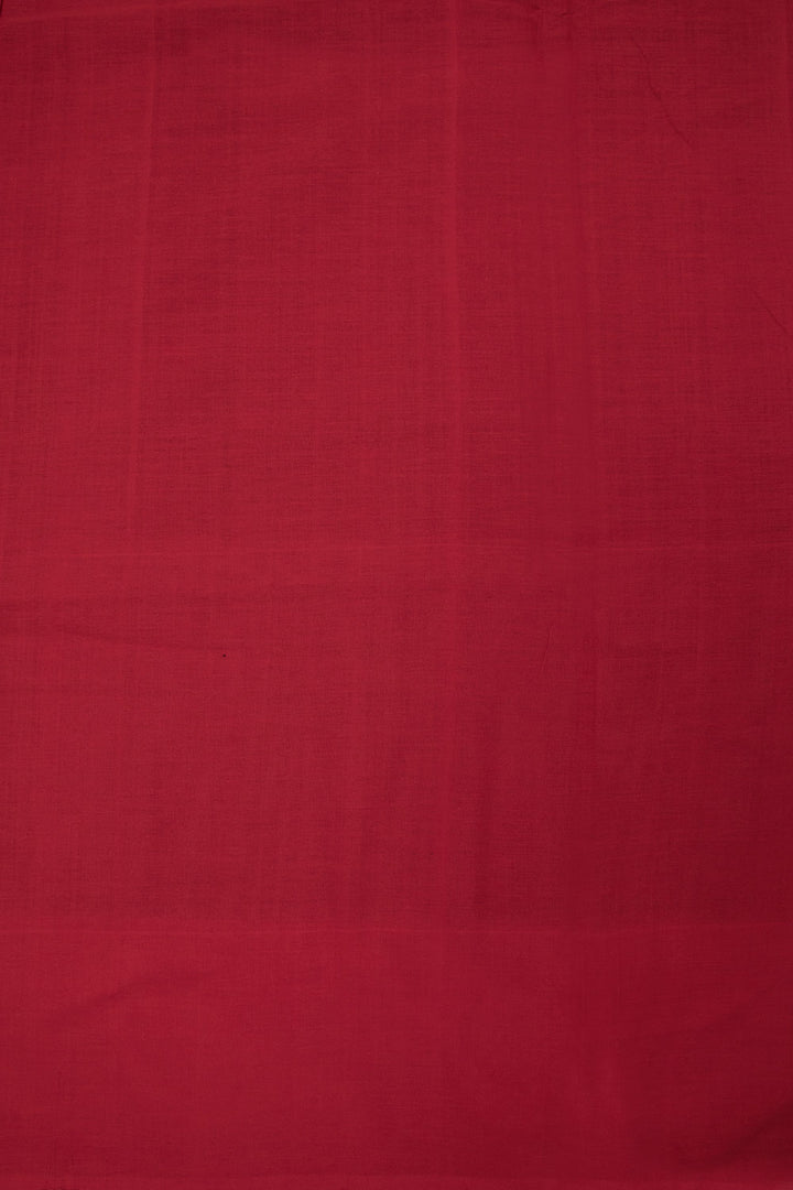 Black with Red Handloom Pochampally Ikat Cotton Saree - Avishya