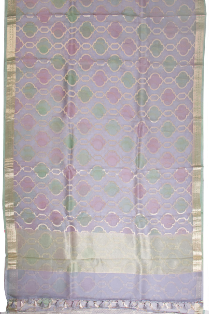 Violet Pure Silk Organza Banarasi Saree - Avishya