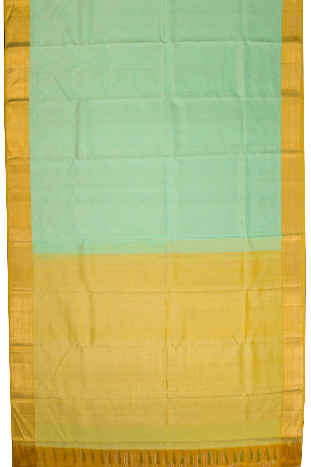 Mint Green Handloom Kanjivaram silk saree - Avishya