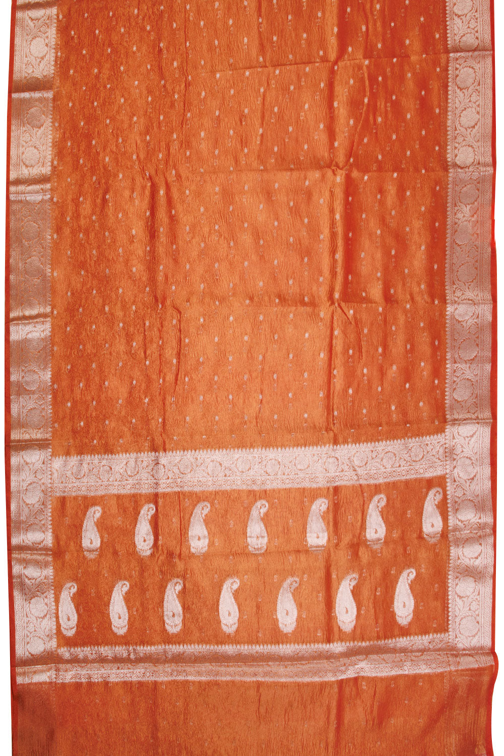 Brown Banarasi crushed Tissue Organza Saree - Avishya