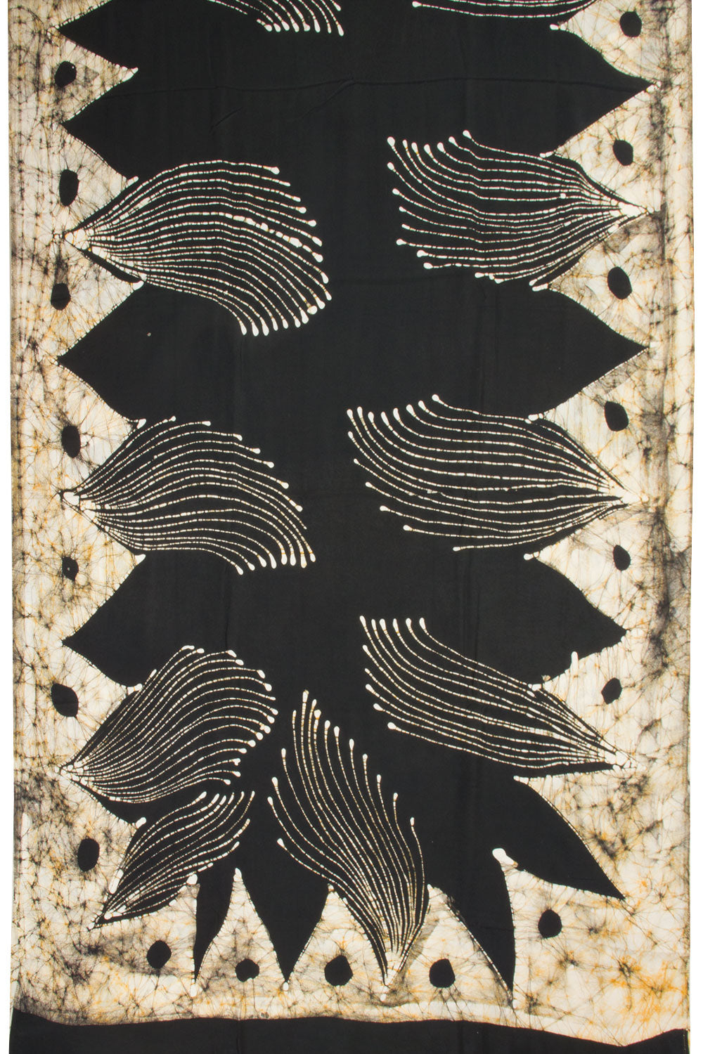 Black Batik Muslin Silk Saree - Avishya