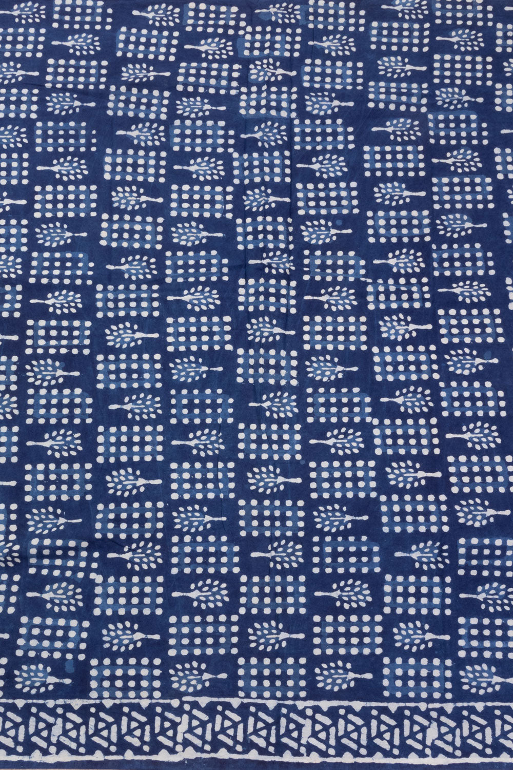 Navy Blue 3-Piece Mulmul Cotton Salwar Suit Material 10068612 - Avishya