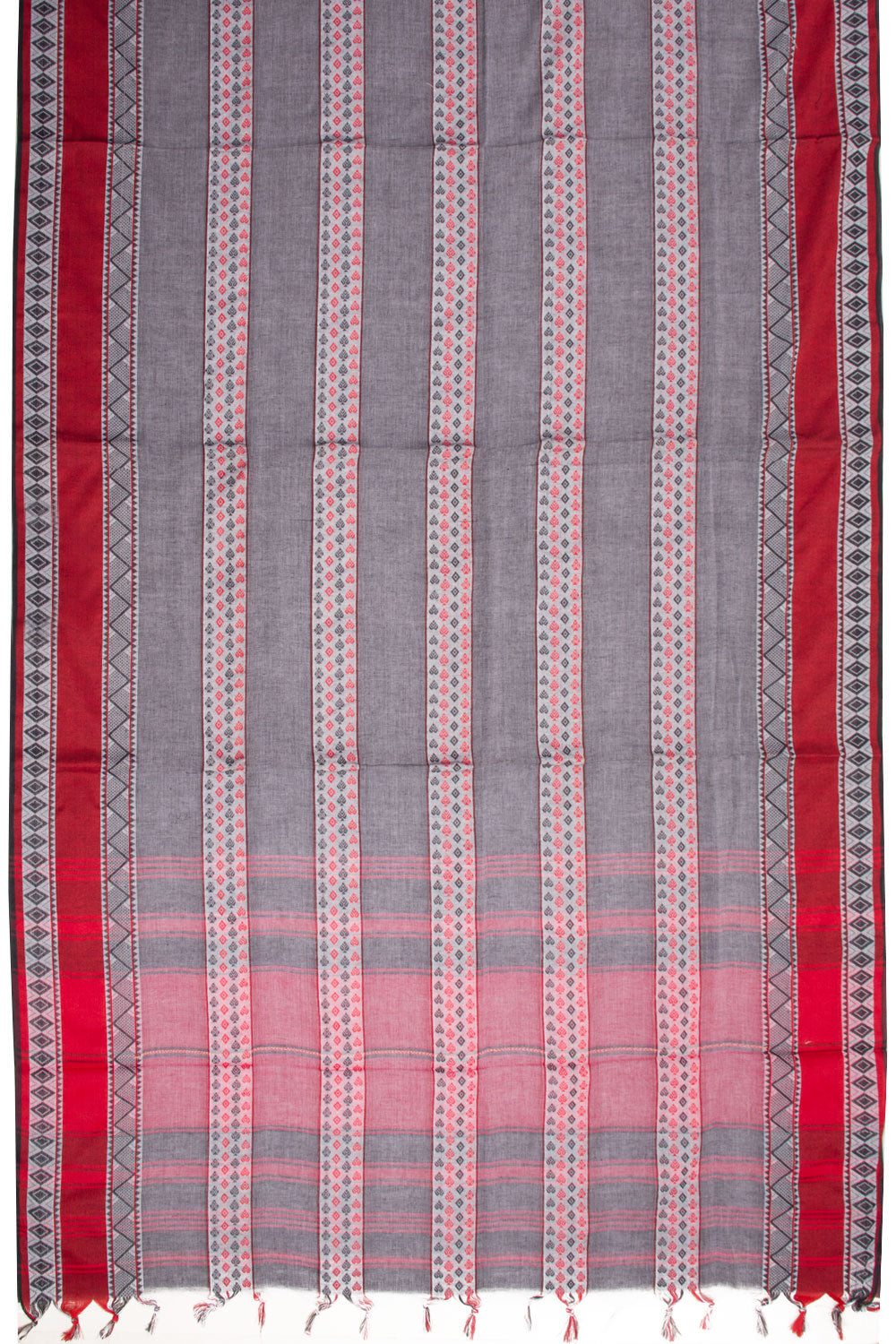 Grey Handloom Dhaniakhali Cotton Saree - Avishya