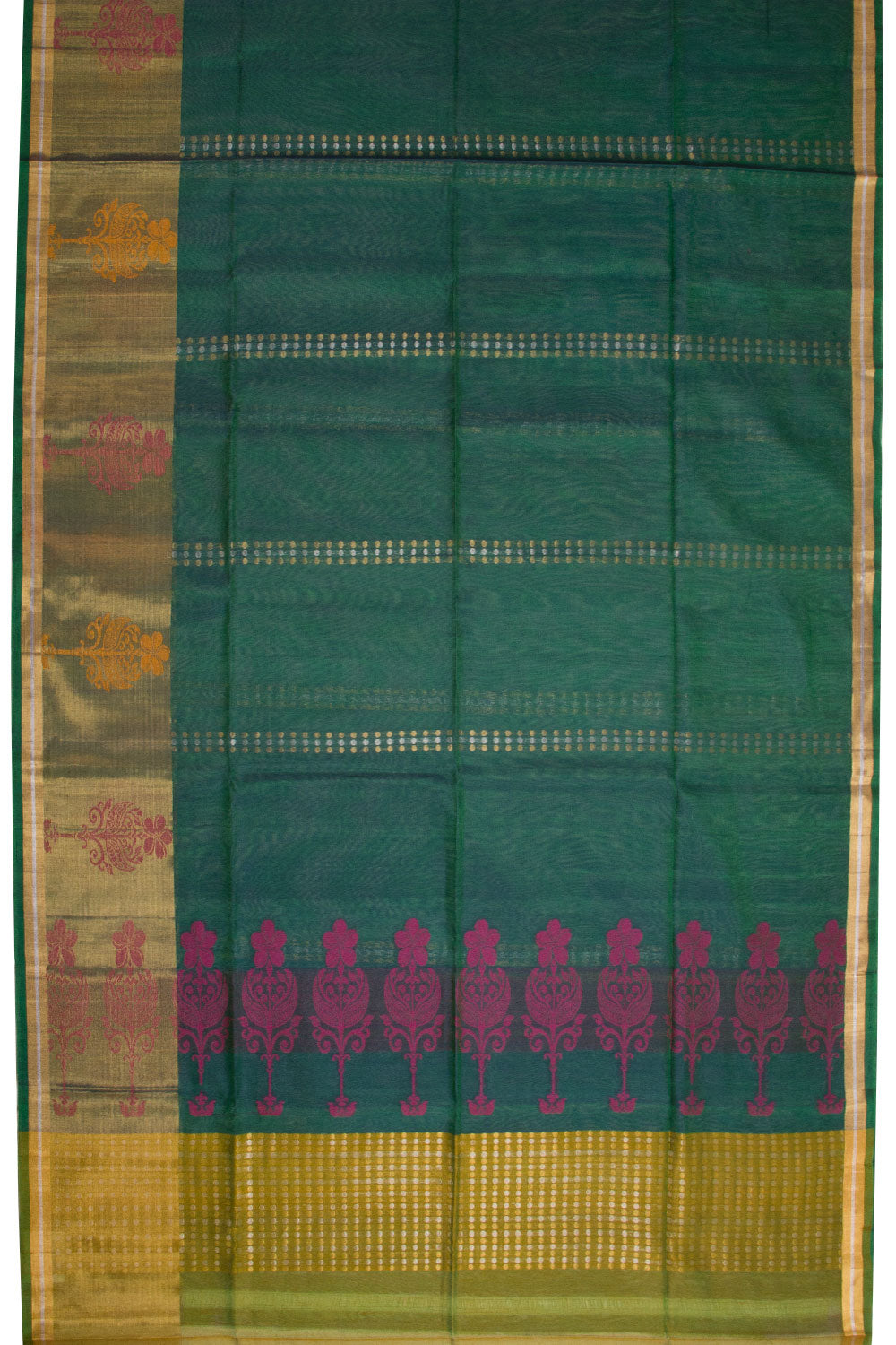 Green Handloom Kovai Silk Cotton Saree 10069043 - Avishya