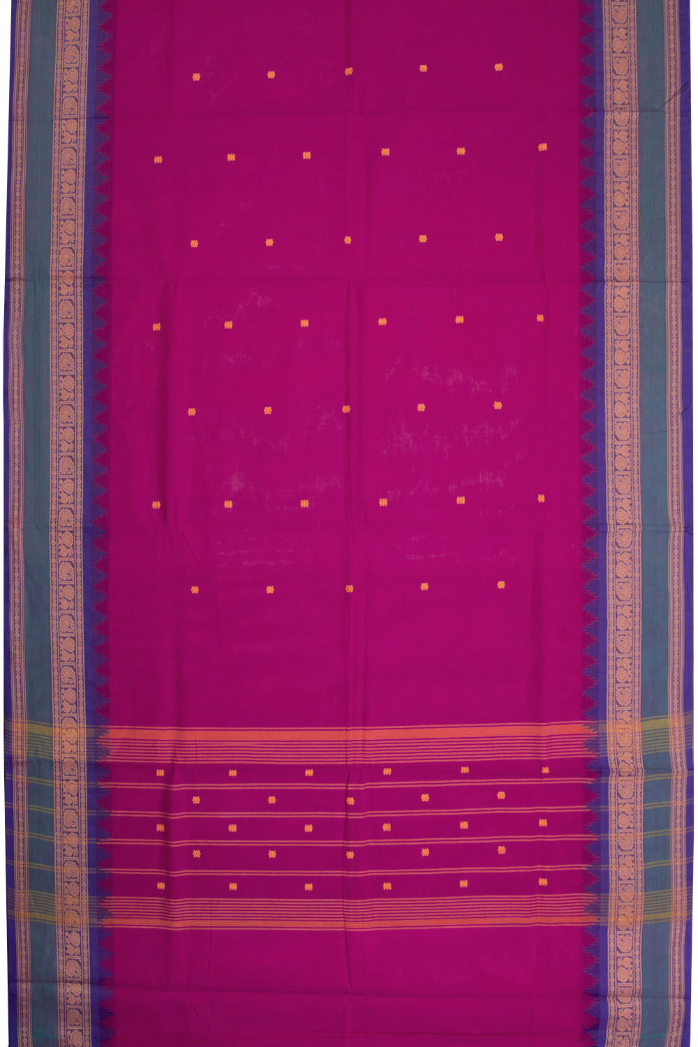 Pink Handwoven Kanchi Cotton Saree 10069334 - Avishya