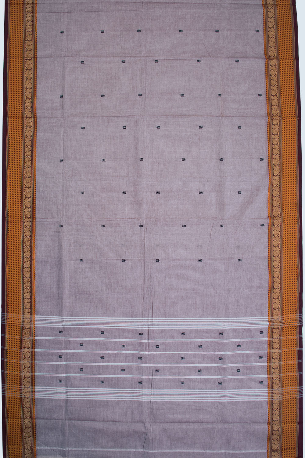 Grey Handwoven Kanchi Cotton Saree 10069337 - Avishya