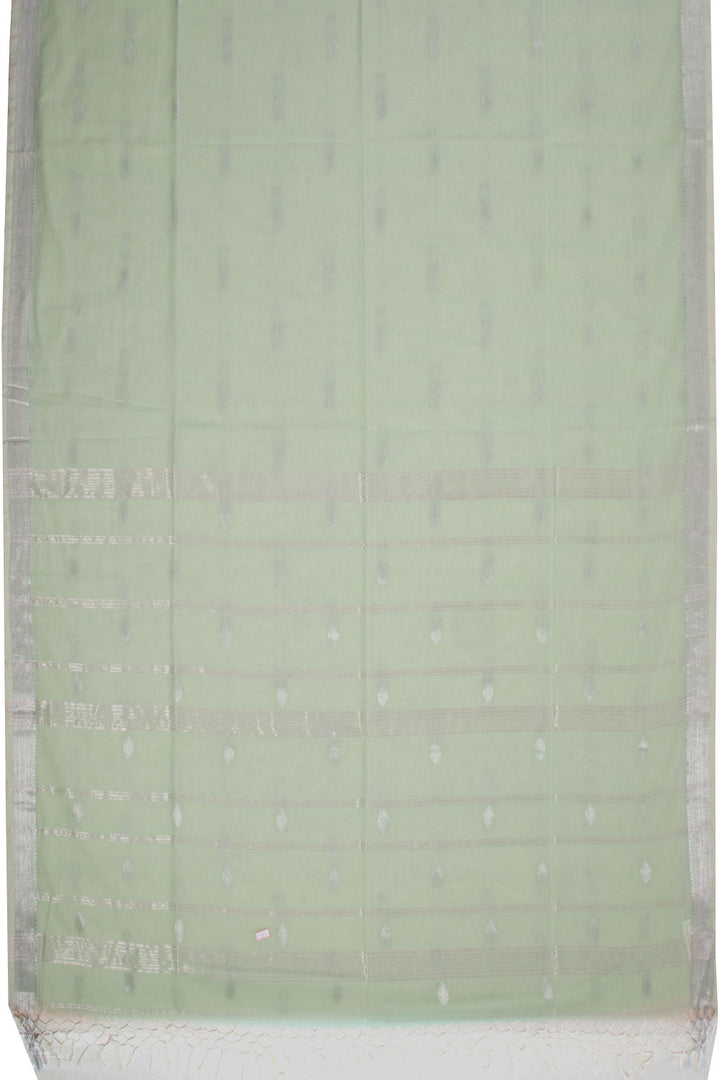 Green Bengal Phulia Cotton Saree Zari Border 10069409 - Avishya