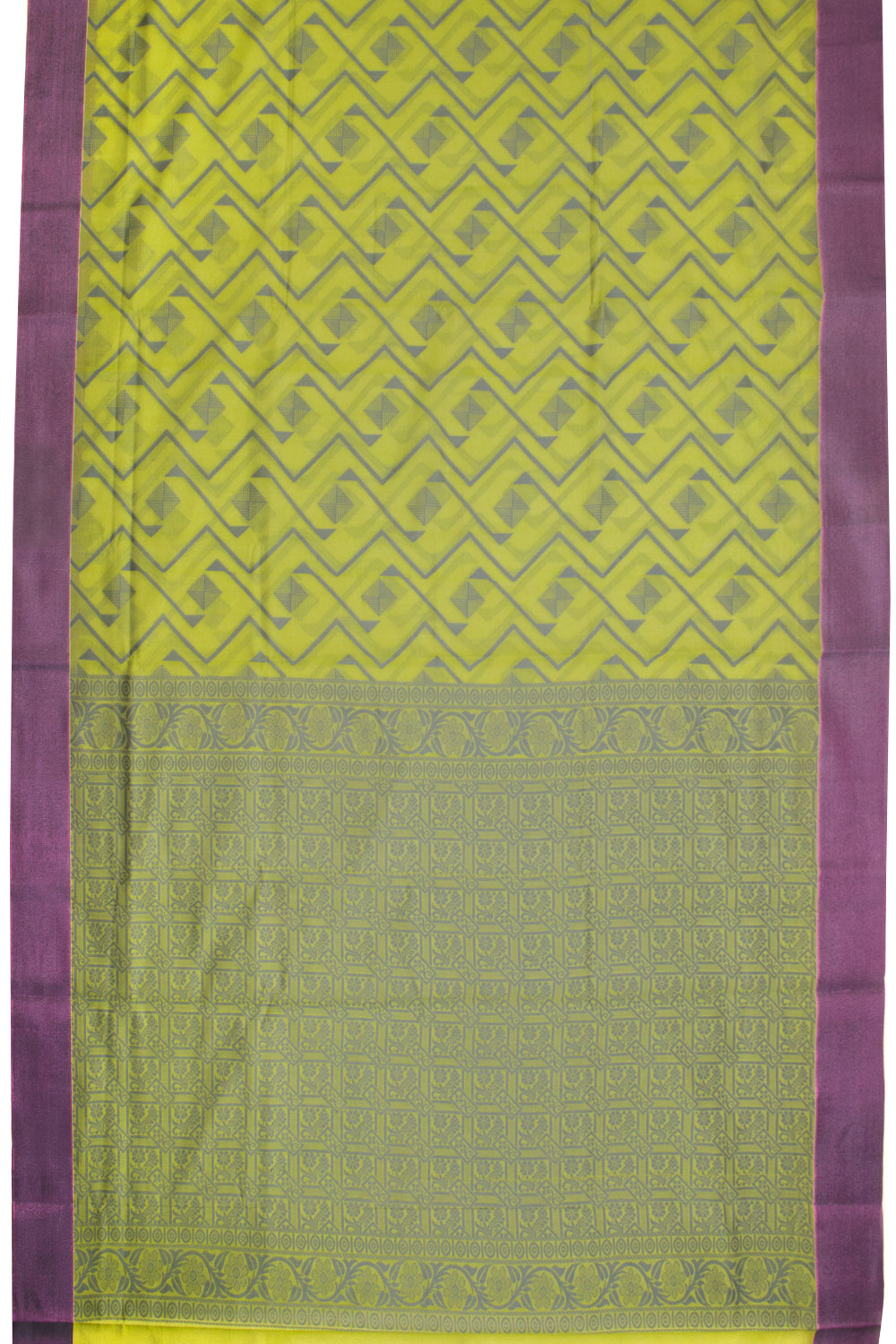 Green South Silk Cotton Saree 10069880 - Avishya